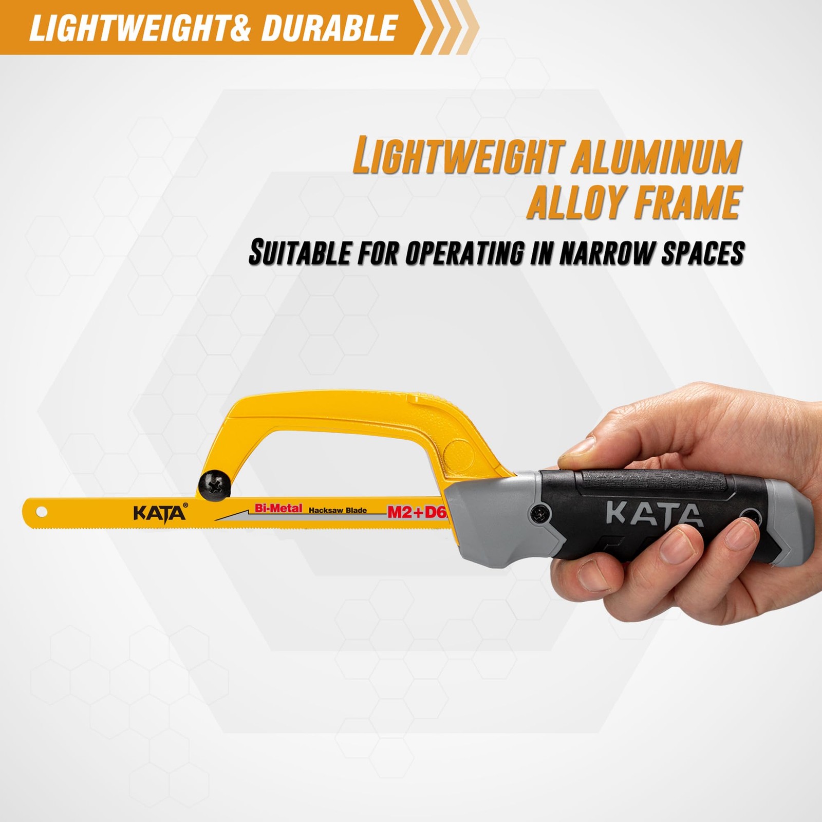 KATA Mini Hacksaw for Metal Cutting, Small - 3PC, ['Orange', 'Black', 'Gray']