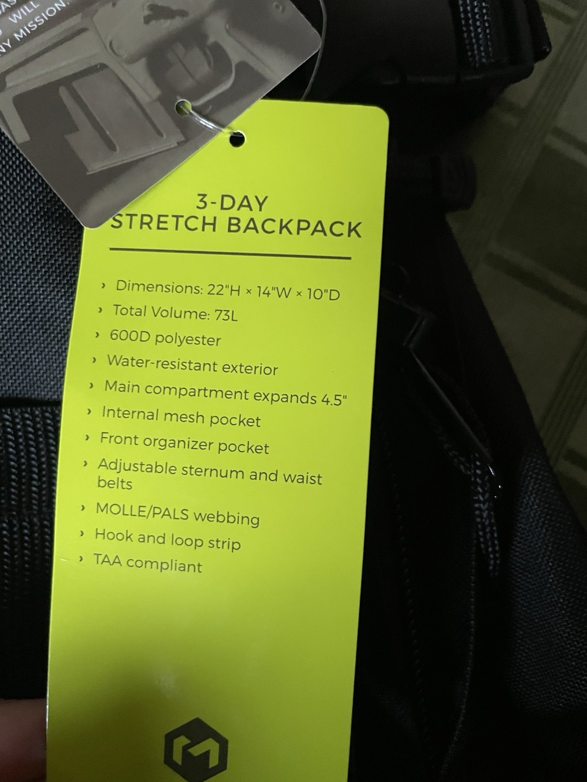 Mercury 💣 Tactical 3 Day Stretch Multi Compartment Backpack 🥾
