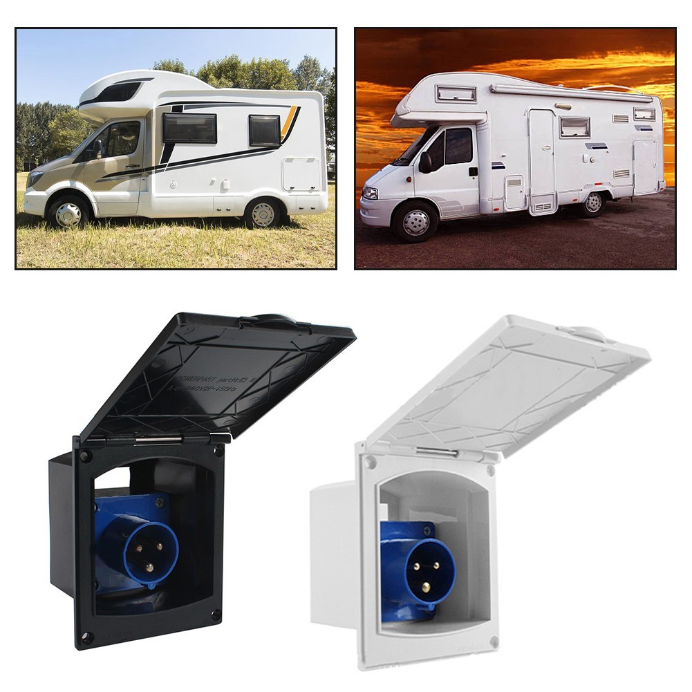 16A Electrical Socket with Waterproof Cover for RVs for campers and Trailers