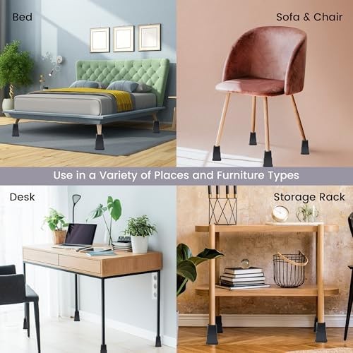 Simple＆Opulence Bedding Adjustable Bed Furniture Risers - Elevation in Height...