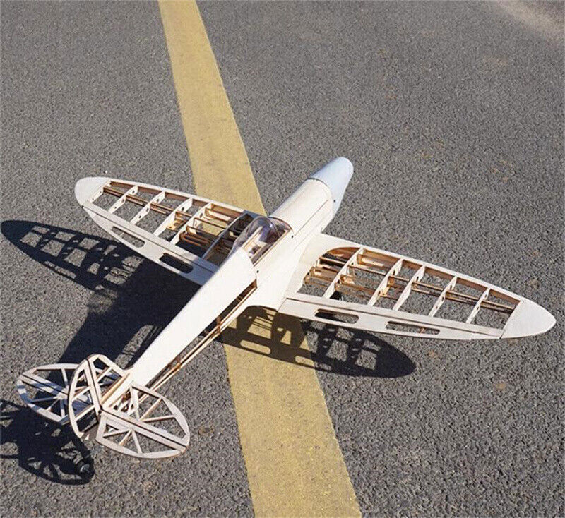 Unassembled WWII British Spitfire Fighter Balsa Wood Aircraft Kits Model