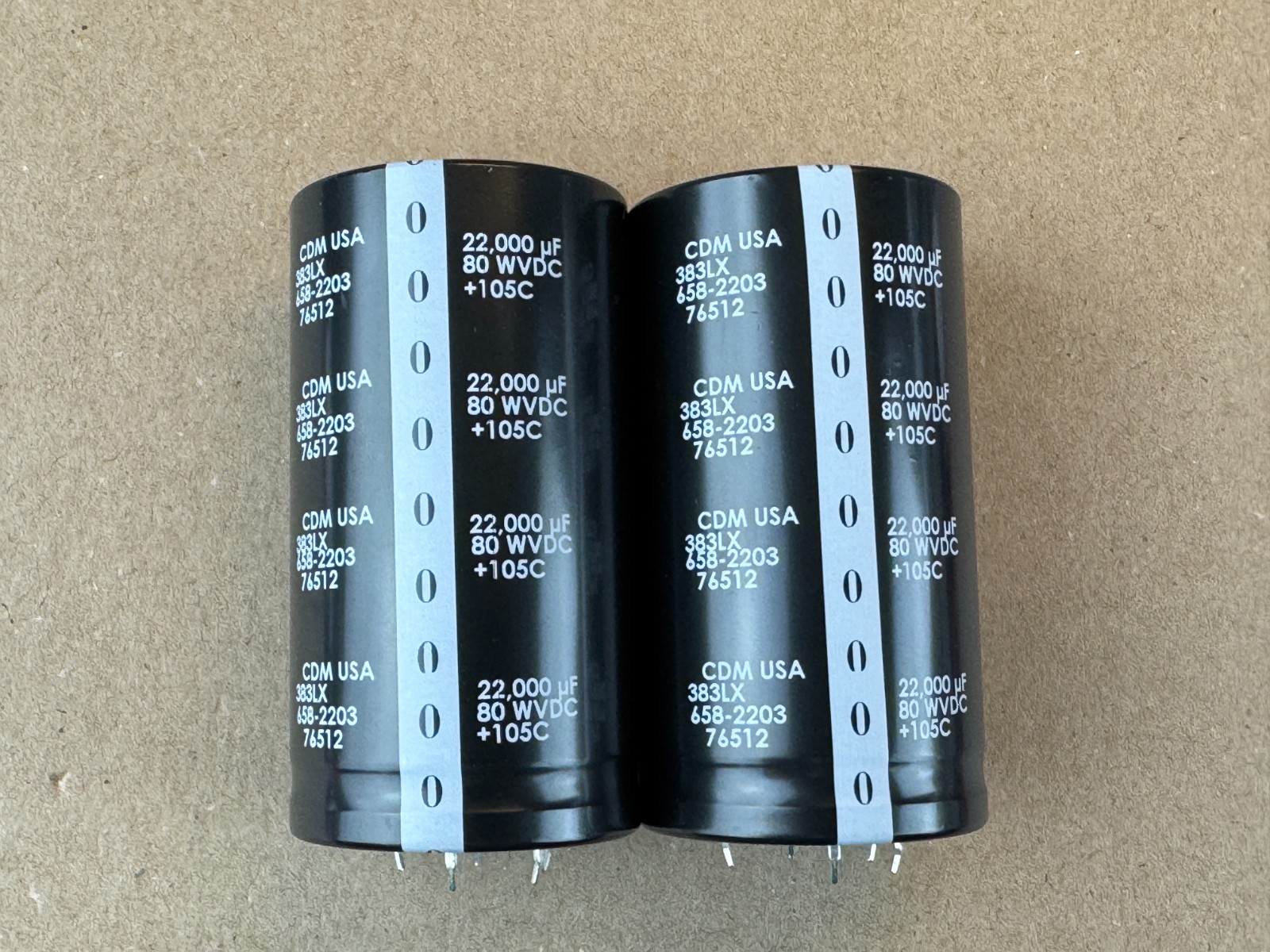 2 New Marantz 4400 Main Filter Capacitors 22000 uf 80v CDE EXACT FIT 50mm