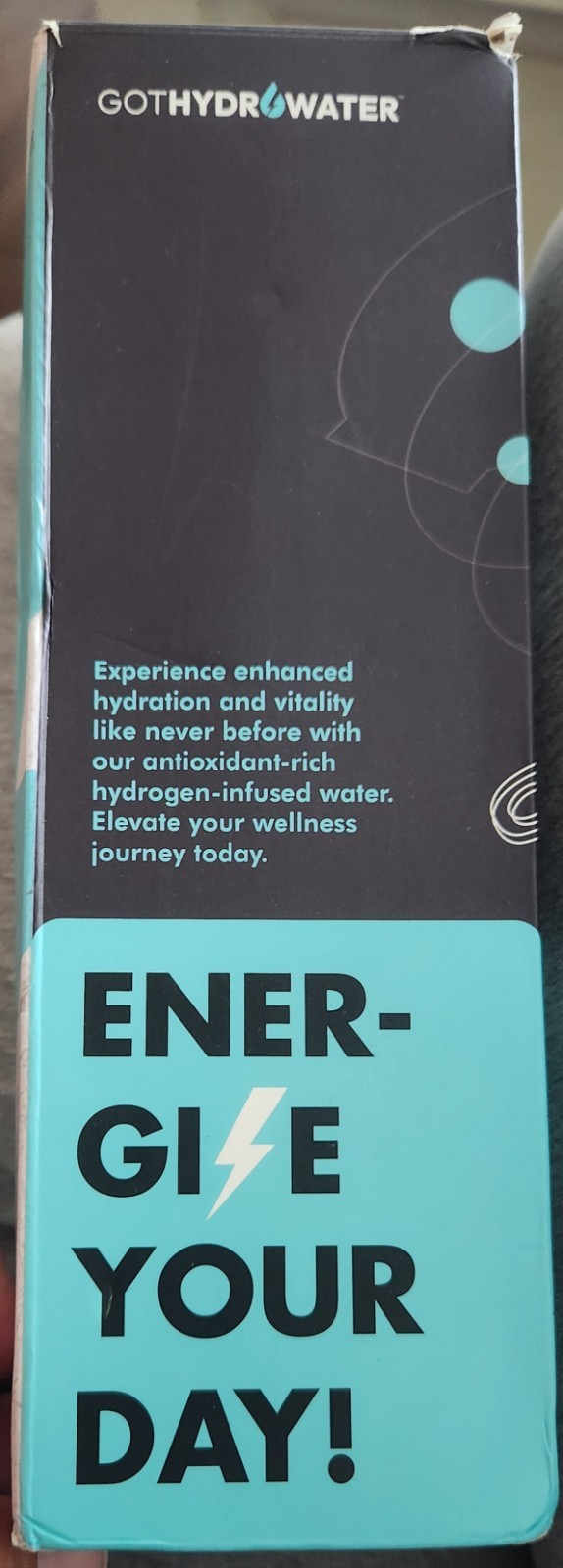 GOTHYDROWATER Hydrogen Water Bottle 420ml. NIB. Box Damaged.