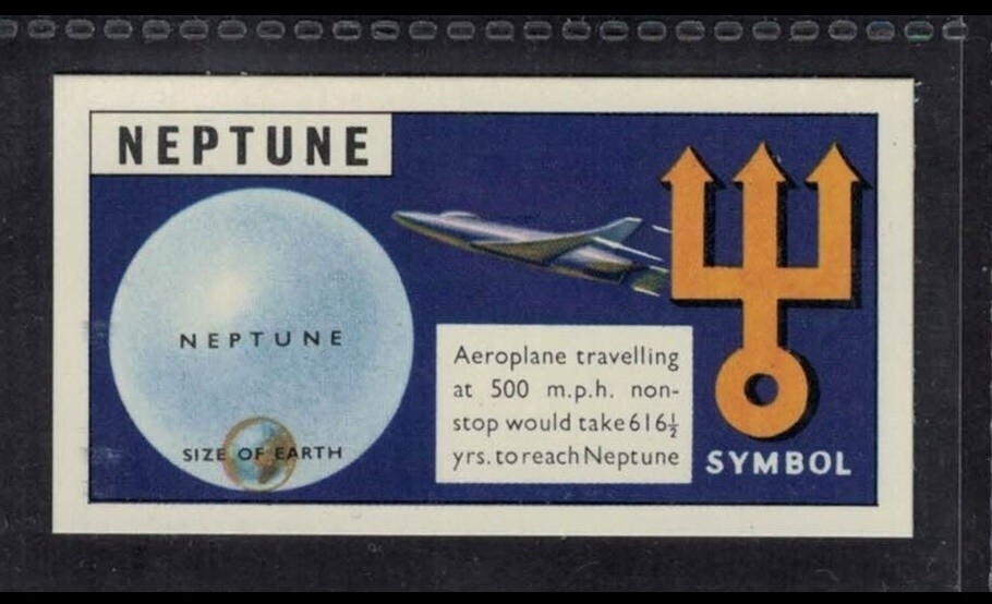 NEPTUNE - 60 + year old English Trade Card # 18