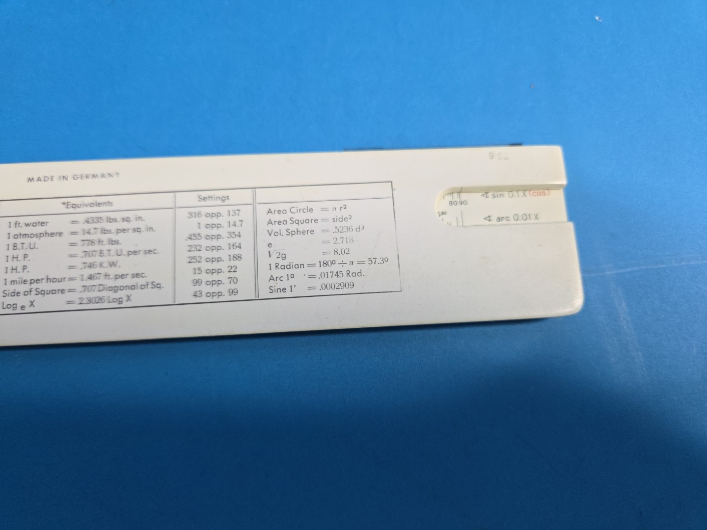 Faber-Castell 57/87 Duplex Slide Rule with Case & Instructions