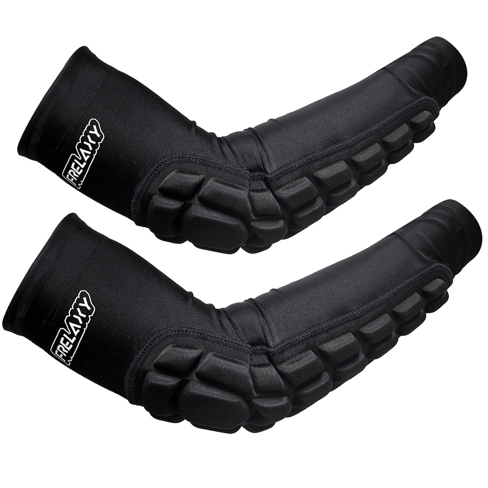 Frelaxy Padded Elbow Forearm Sleeves 2 Pack Compression Crashproof Arm Pads f...