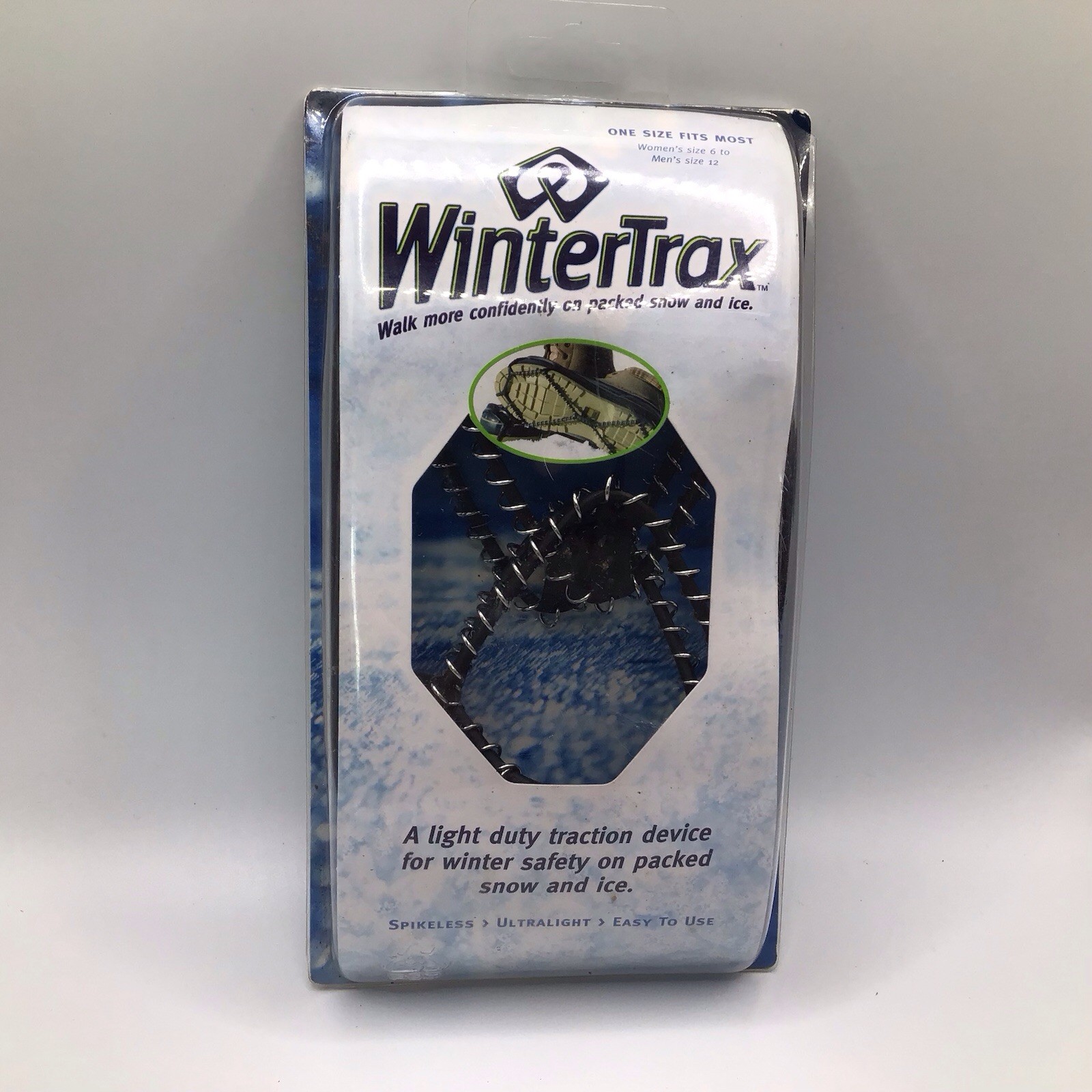 WinterTrax Snow Ice Traction Spikeless Safe Ultralight Walk One Size Fits Most