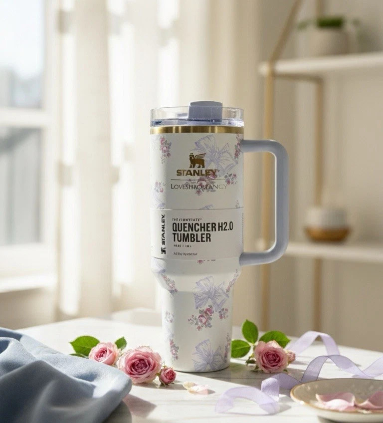 STANLEY 40 OZ LOVESHACK FANCY BLUE BOW FLORAL