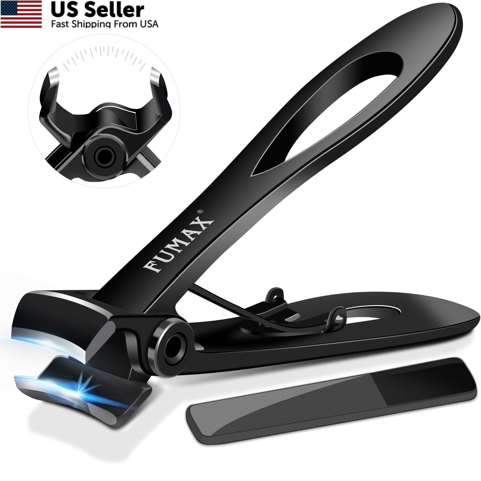 Toenail Clippers for Seniors Thick Toenails, Heavy Duty Large Nail Black