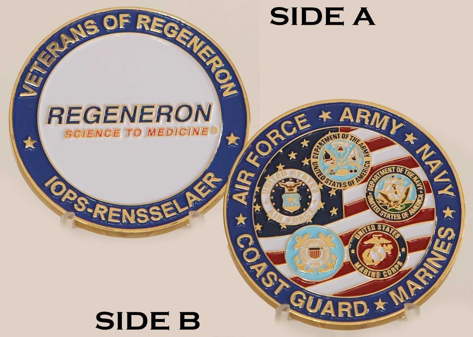Regeneron Veterans IOPS-Rensselaer Military Challenge Coin  4#B
