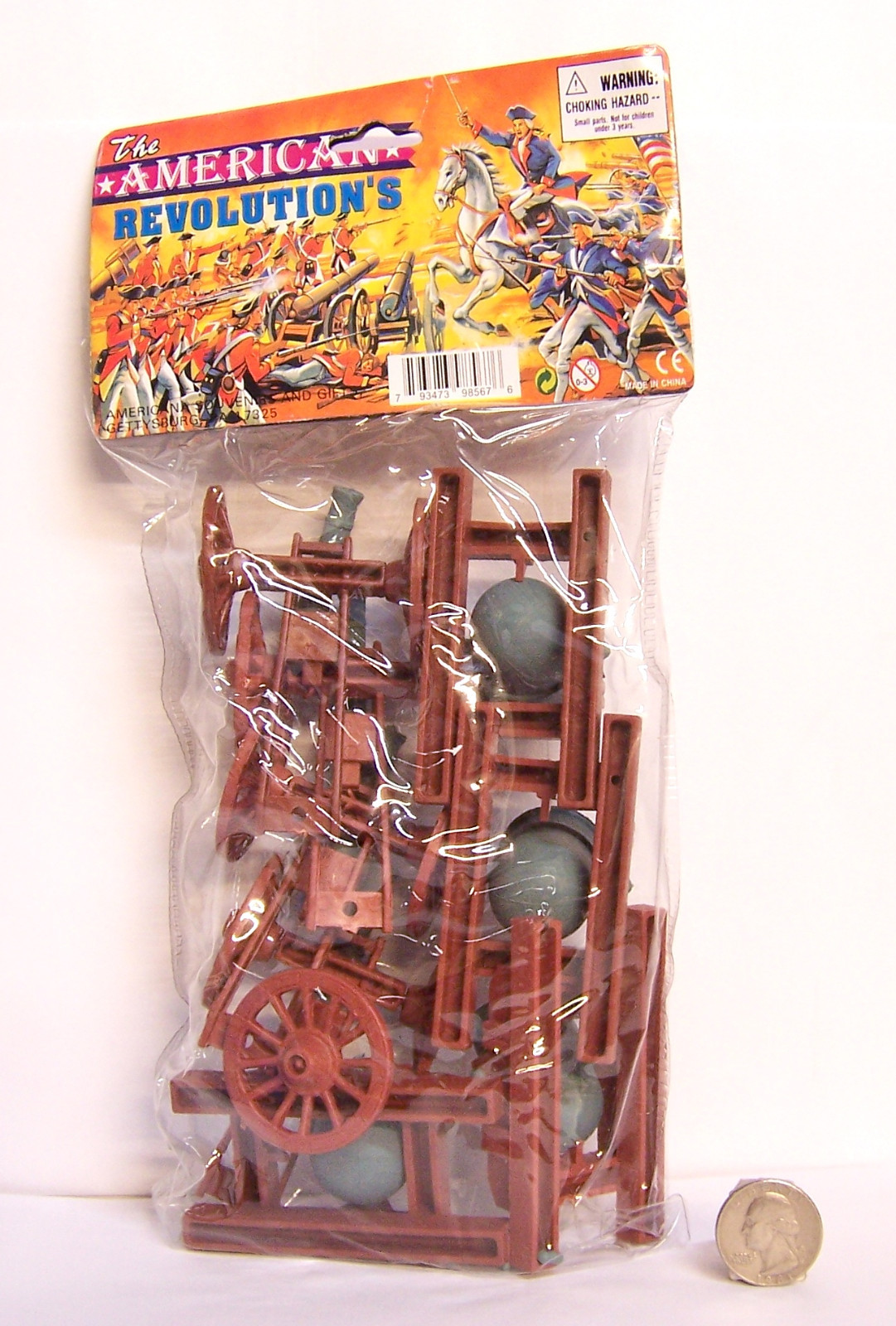 USA AMERICAN REVOLUTION 8 Pc. w/ Cannons Wheels Playset WAR Diorama 98567 NEW