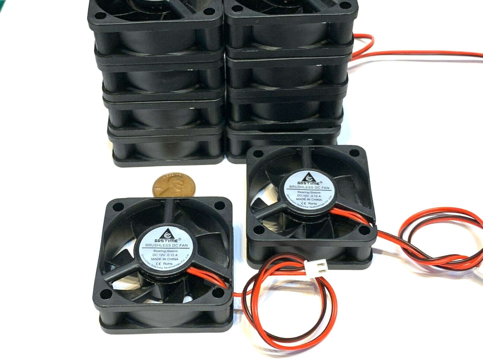 10 Pieces GDStime 12v exhaust computer 3d printer 2pin brushless case 50mm A35