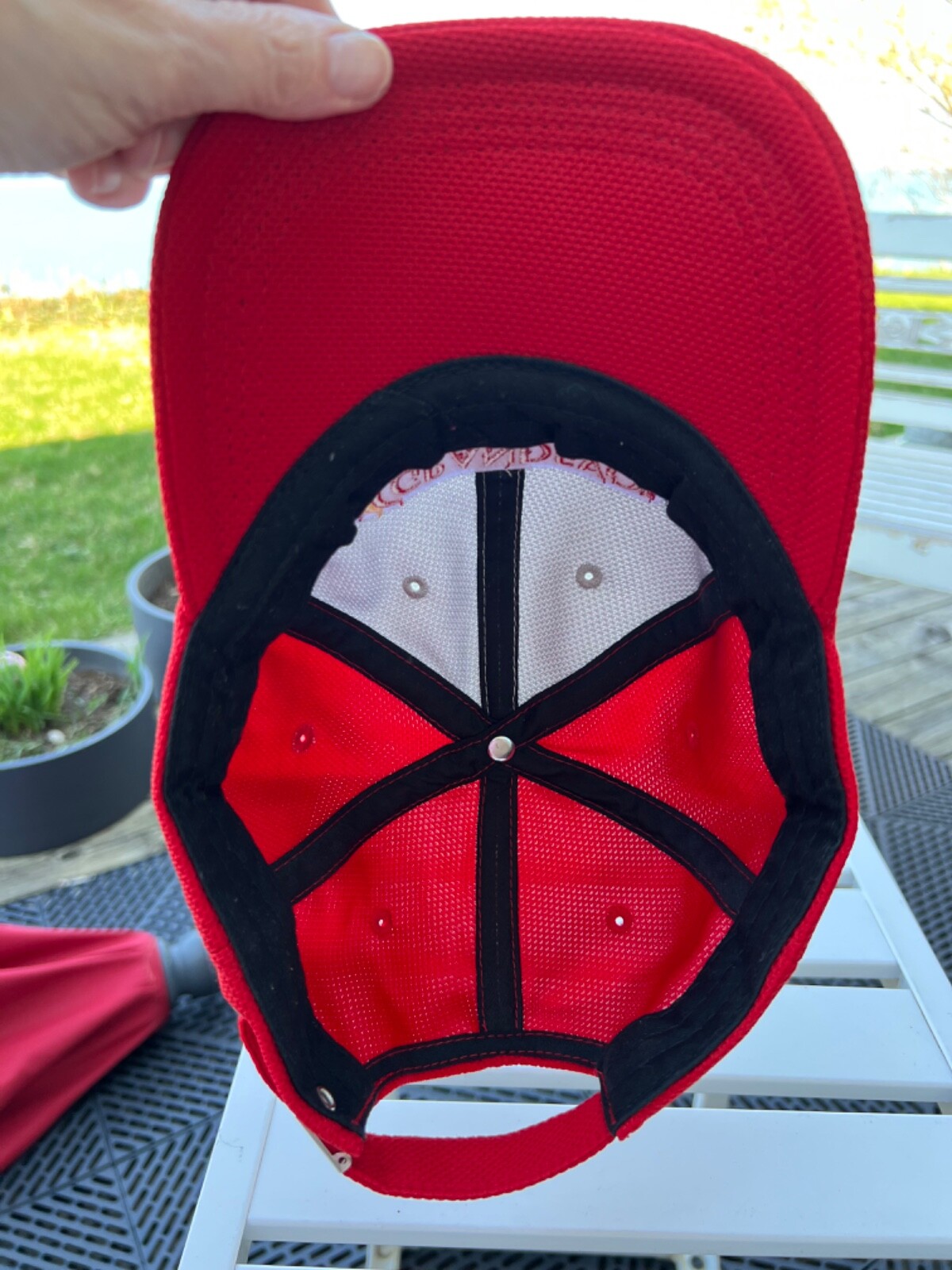 Grandevo Bioinsecticide Red Gray Marronebio.com EUC Hat Cap Strap Buckle