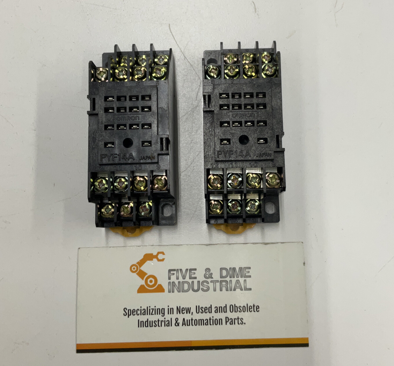 Omron PYF14A Relay Socket 14-Pin 5A 250V Lot of 2