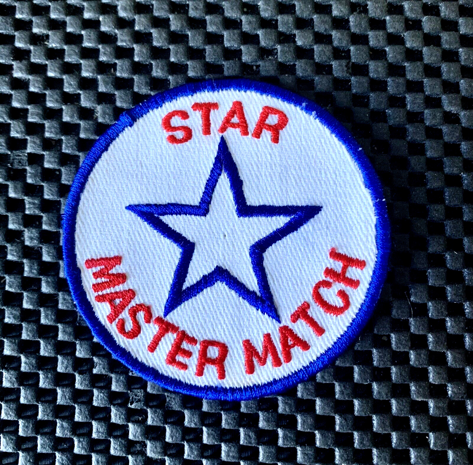 STAR MASTER MATCH EMBROIDERED SEW ON ONLY PATCH 3" NOS
