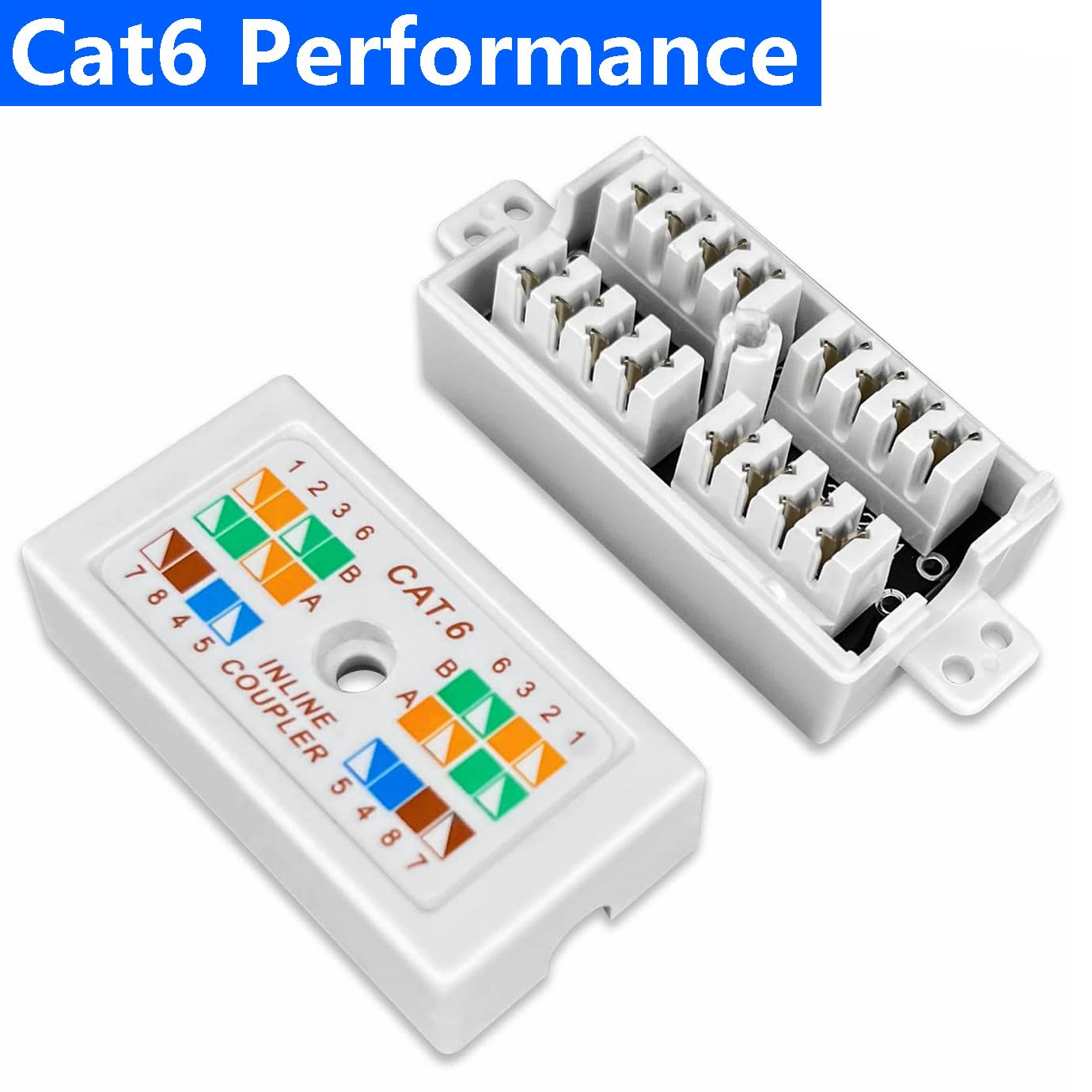 Cat 6 Junction Box 5 Pack Cat5E Splice Connector Unshielded, Punch down Type