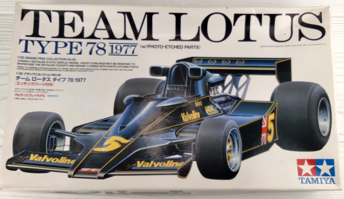 1:20 TAMIYA TEAM LOTUS TYPE 78 1977 PLASTIC MODEL KIT GRAND PRIX COLLECTION #65