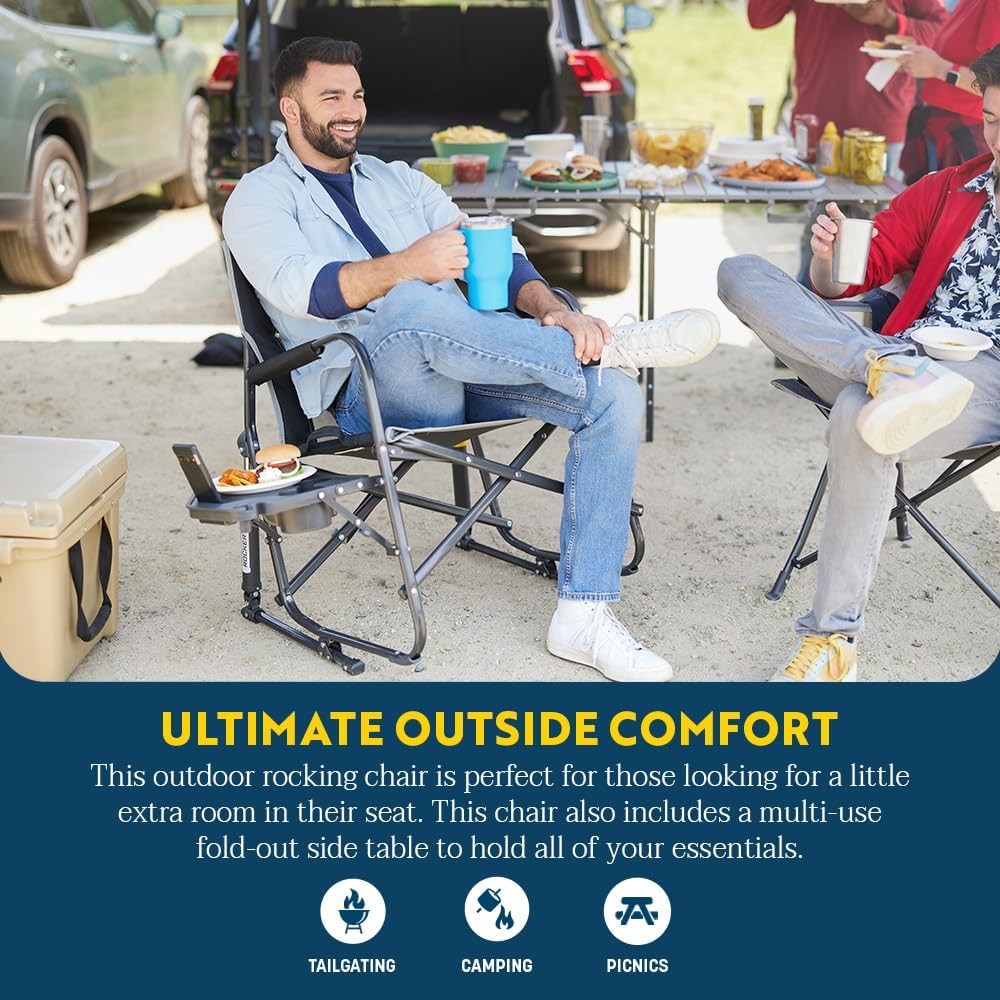 Folding Rocking Chair with Side Table GCI