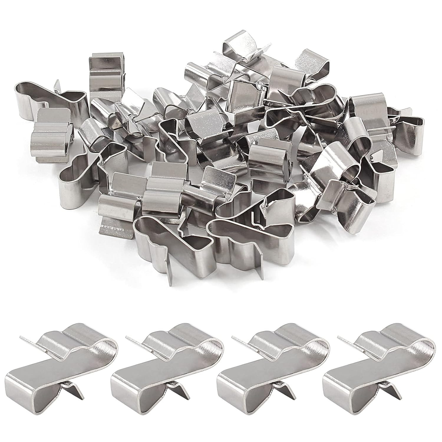 30 Pcs Trailer Frame Wire Clips, Stainless Steel Metal Solar Panel