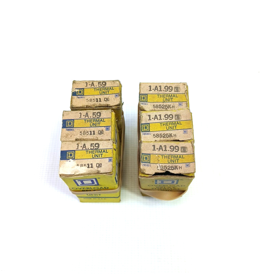 Lot 6 NIB Square D Type A Overload Relay Thermal Heater Unit, Sizes A.59 - A1.99