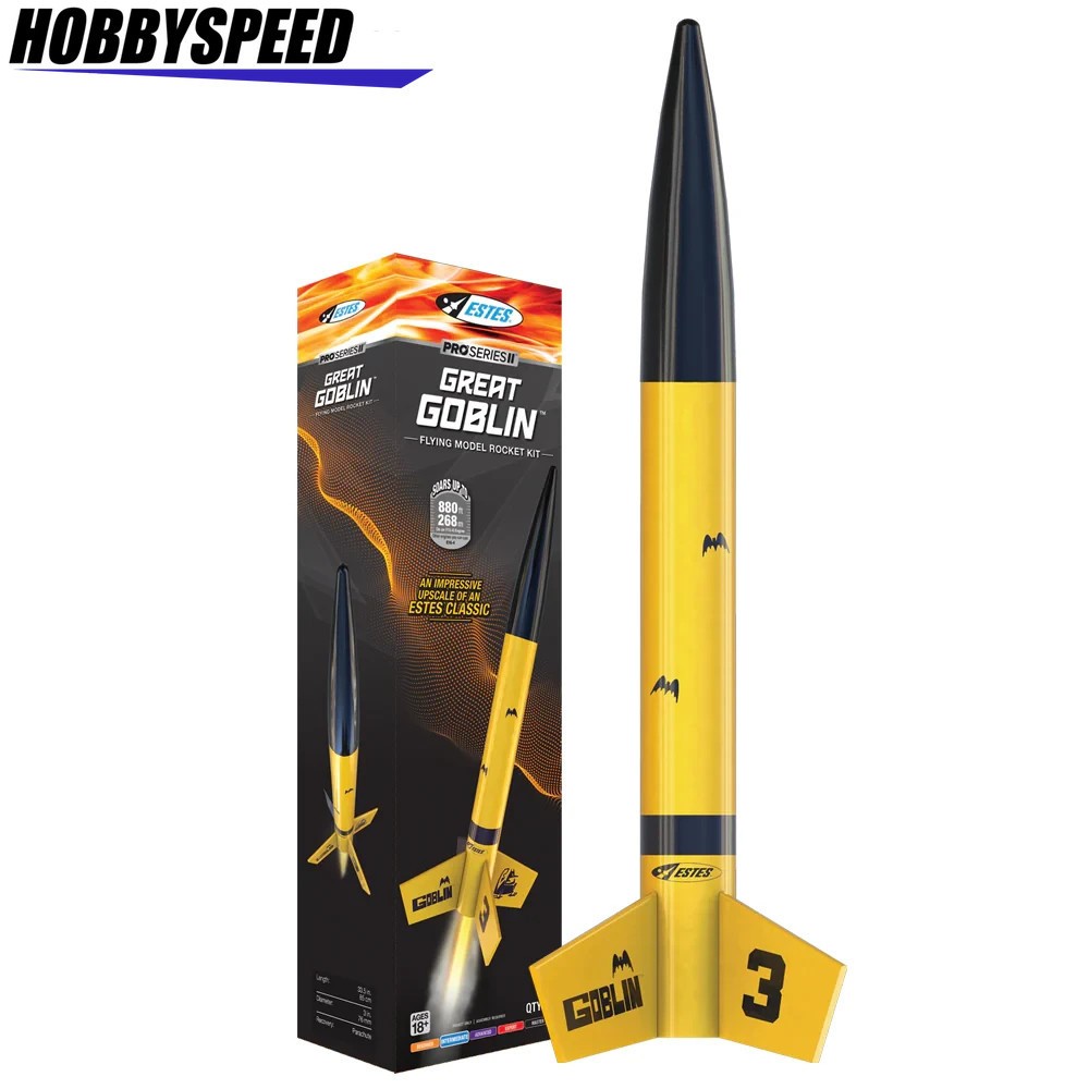 ESTES 009724 GREAT GOBLIN FLYING MODEL ROCKET KIT INTERMEDIATE 880ft EST9724 NEW