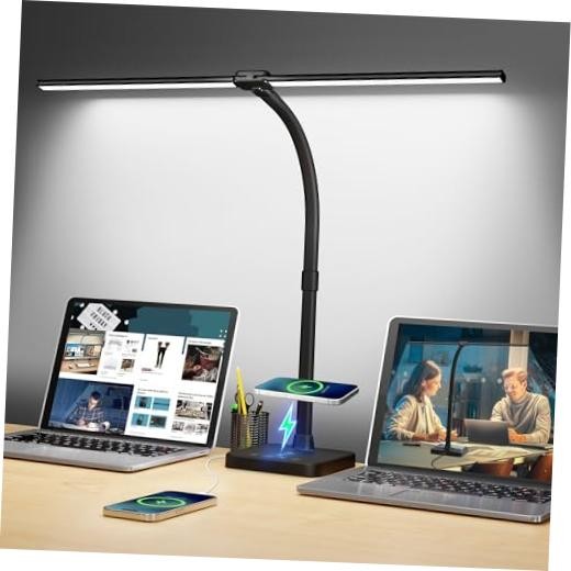 LED Desk Lamp for Home Office, 24W 5CCT in One (3000K/3500K/4000K/5000K/6500K)
