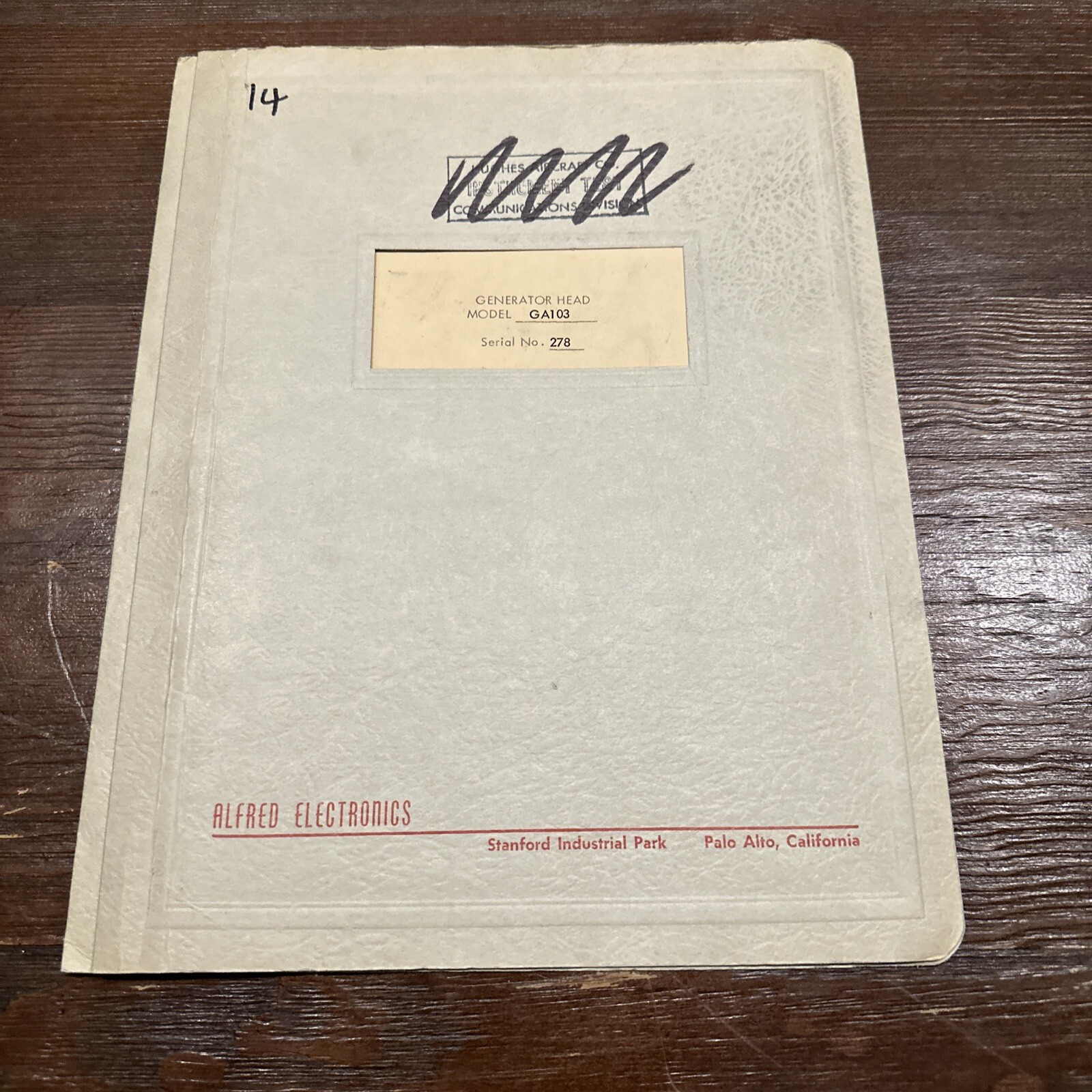 Alfred Electronics Model GA103 Generator Head