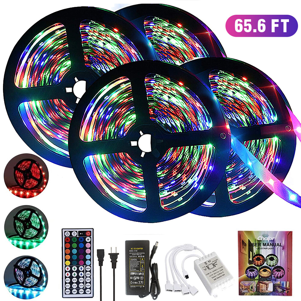 Led Strip Lights 66.4ft RGB Led Room Lights 5050 Led Tape Lights Color Changing