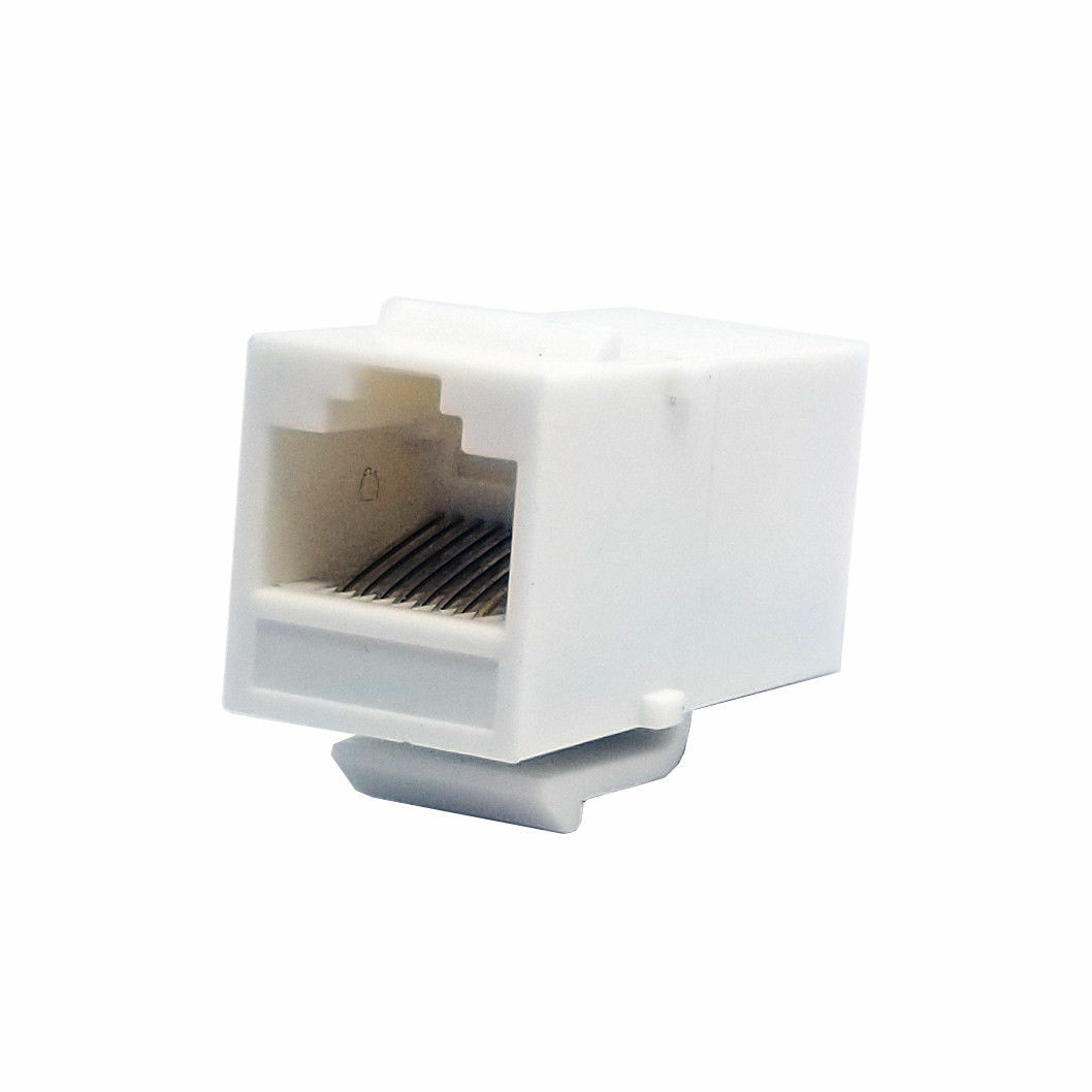 100 pack Inline Coupler Keystone Jack RJ45 Female to Female Cat6/Cat5e White