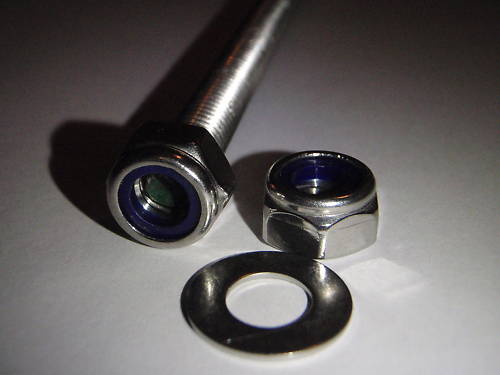 Stainless Steel M6 Threaded Bar with Pin Nuts Rod 200mm
