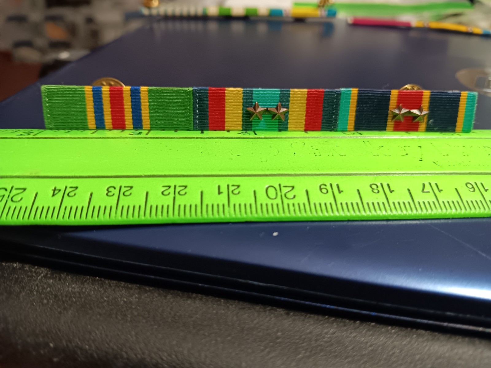 U. S. Military 3 Vintage Mounted Ribbons (25-1251)