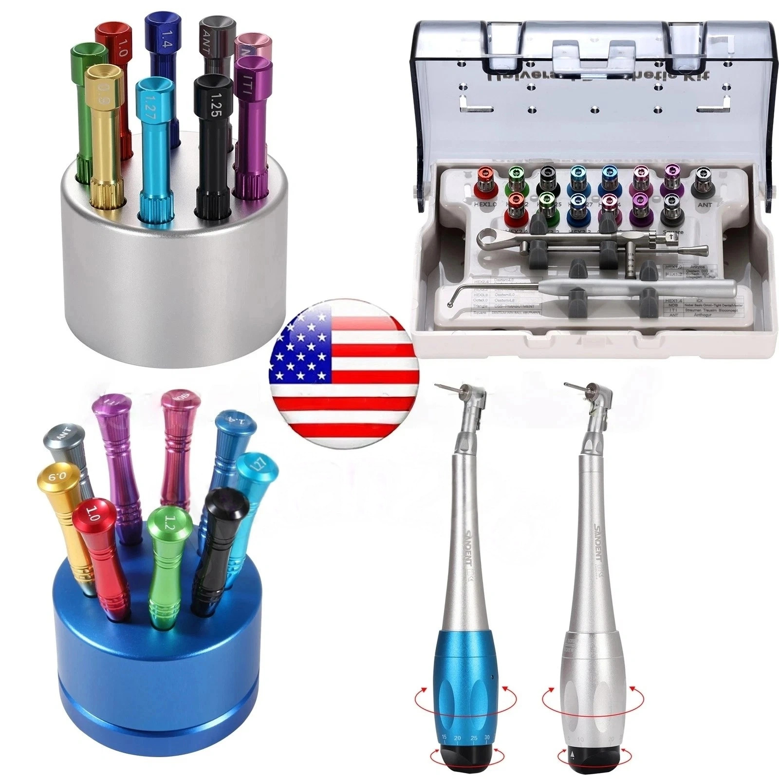 Dental Universal Implant Prosthetic Kit Torque Wrench Screw Drivers 6 Model