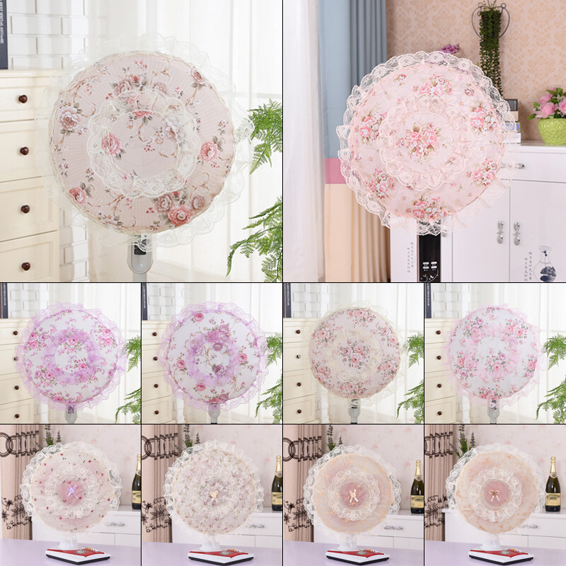 Electric Fan Cover Fan Safety Protective Covers Lace Dustproof Cover Home Decor.