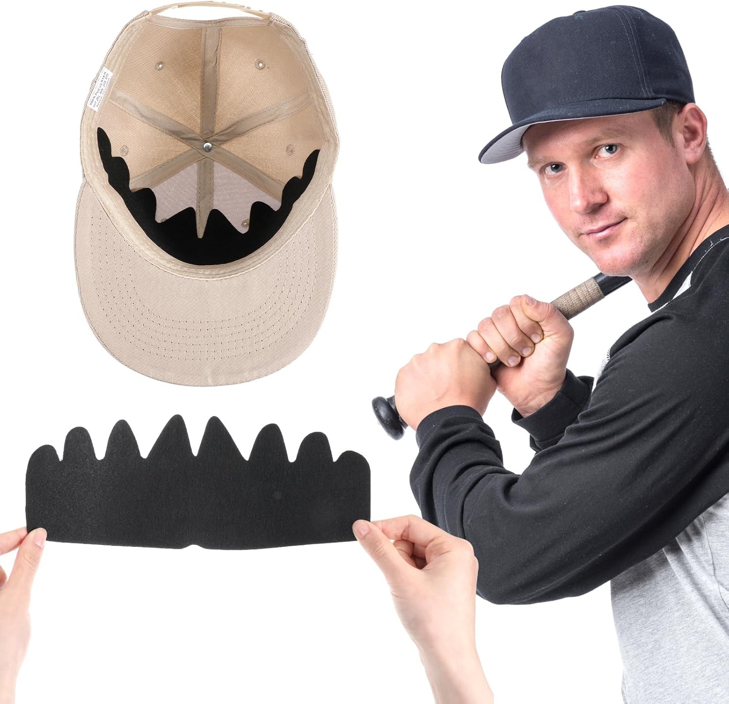 6PCS Hat Sweat Liners for Caps Washable Reusable Inserts for Sweat Protection