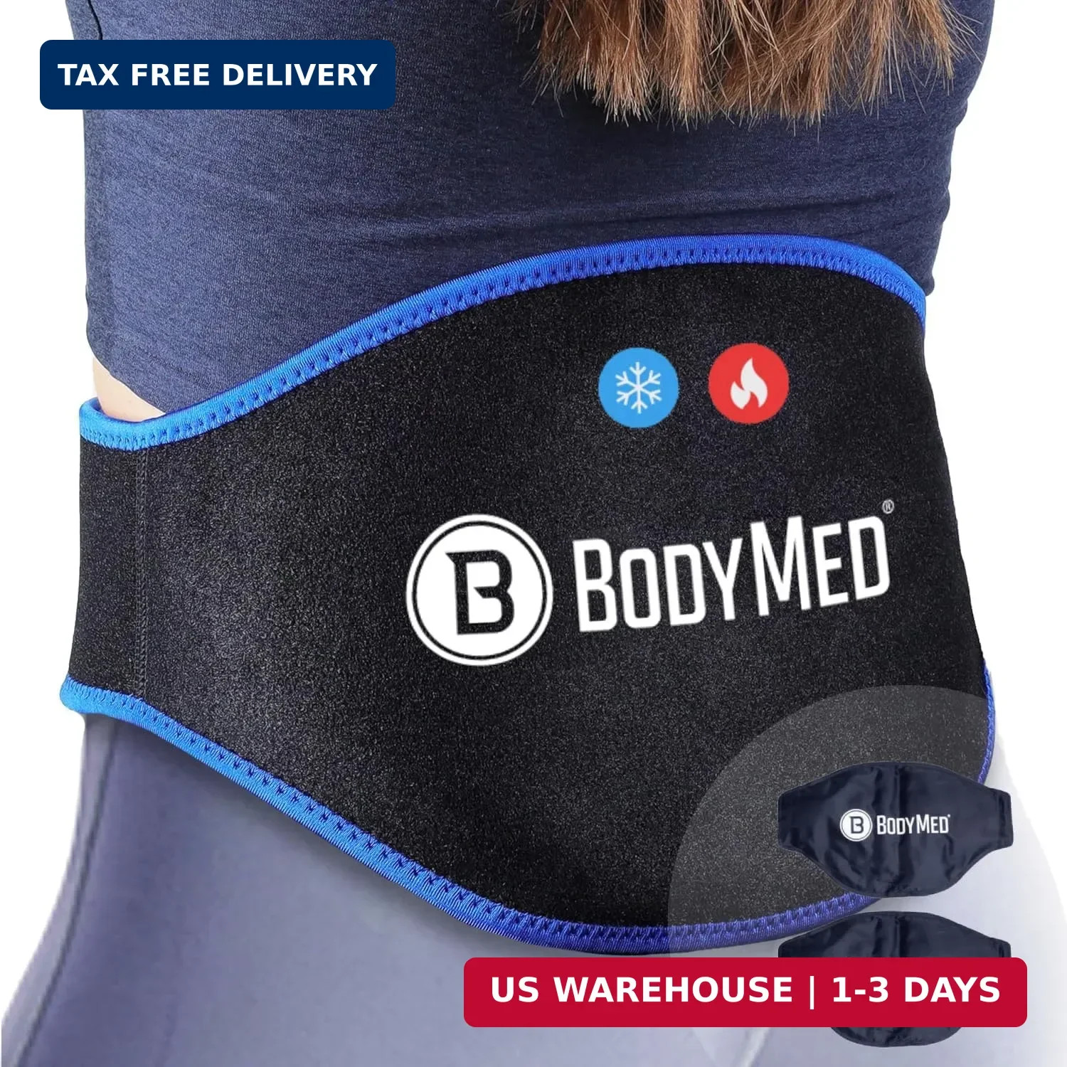 BodyMed Versatile Hot and Cold Therapy Gel Pack - 2-Pack Reusable Ice/Heat Pack