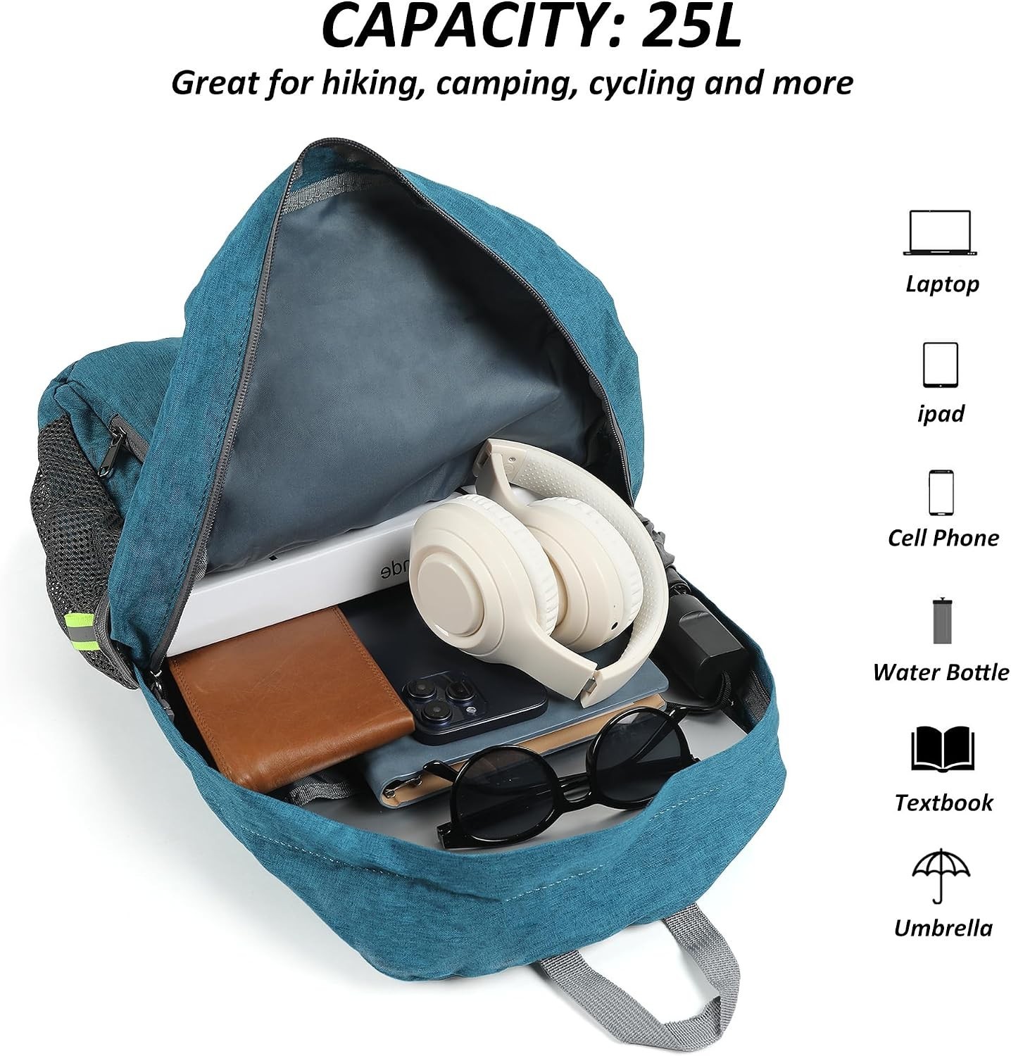 Ultra Lightweight Packable Backpack 25L - Foldable Hiking Daypack for Travel,...