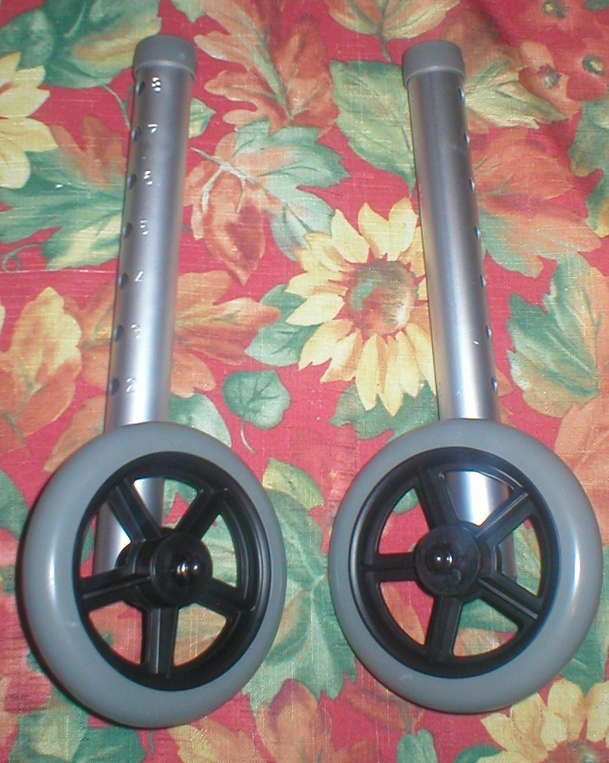 5" UNIVERSAL WALKER WHEELS 8 HOLE POSITIONS ZANTLE SOLD AS IS