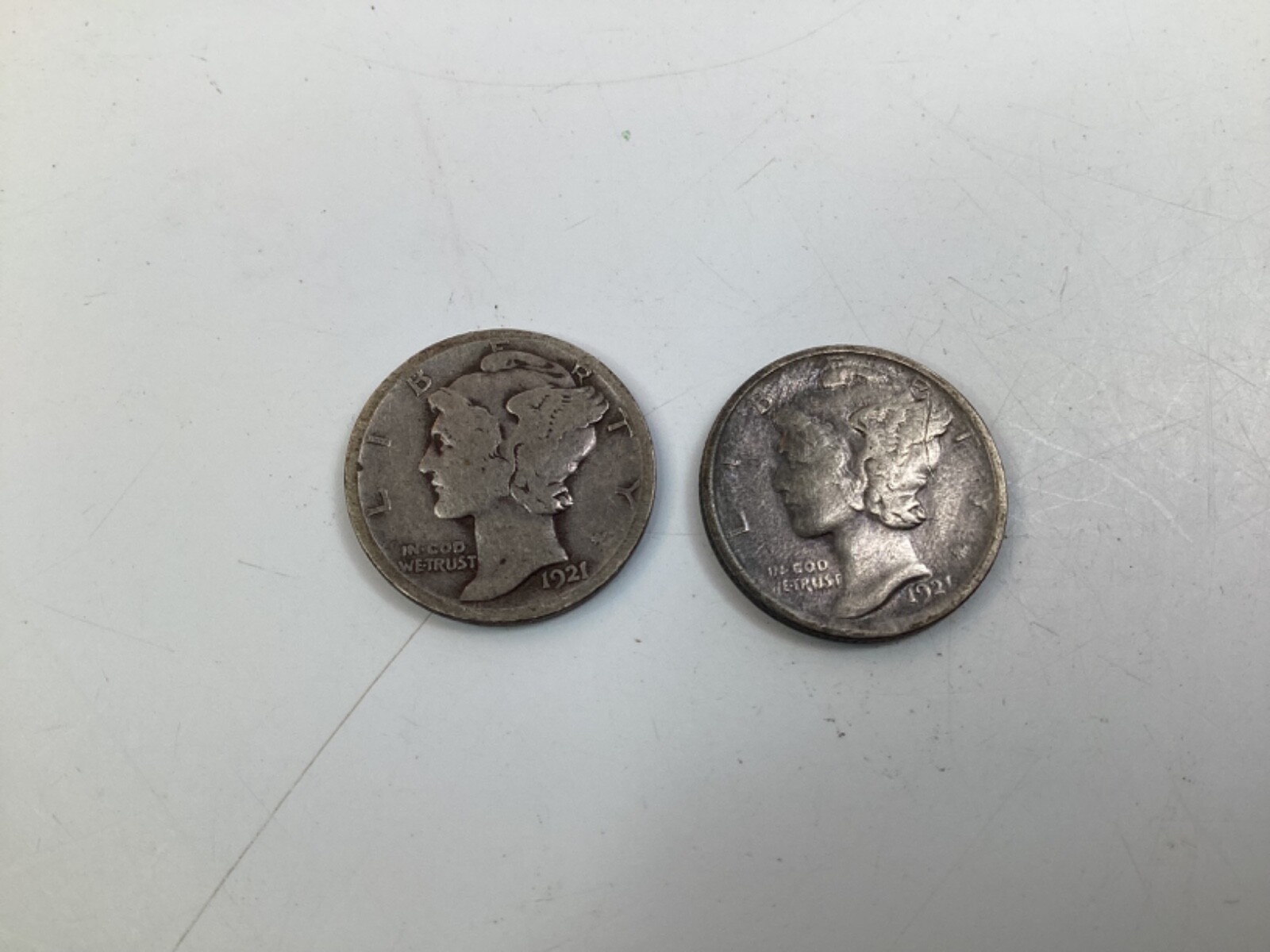 1921 Mercury Dime + 1921 D , Sharp & Scarce