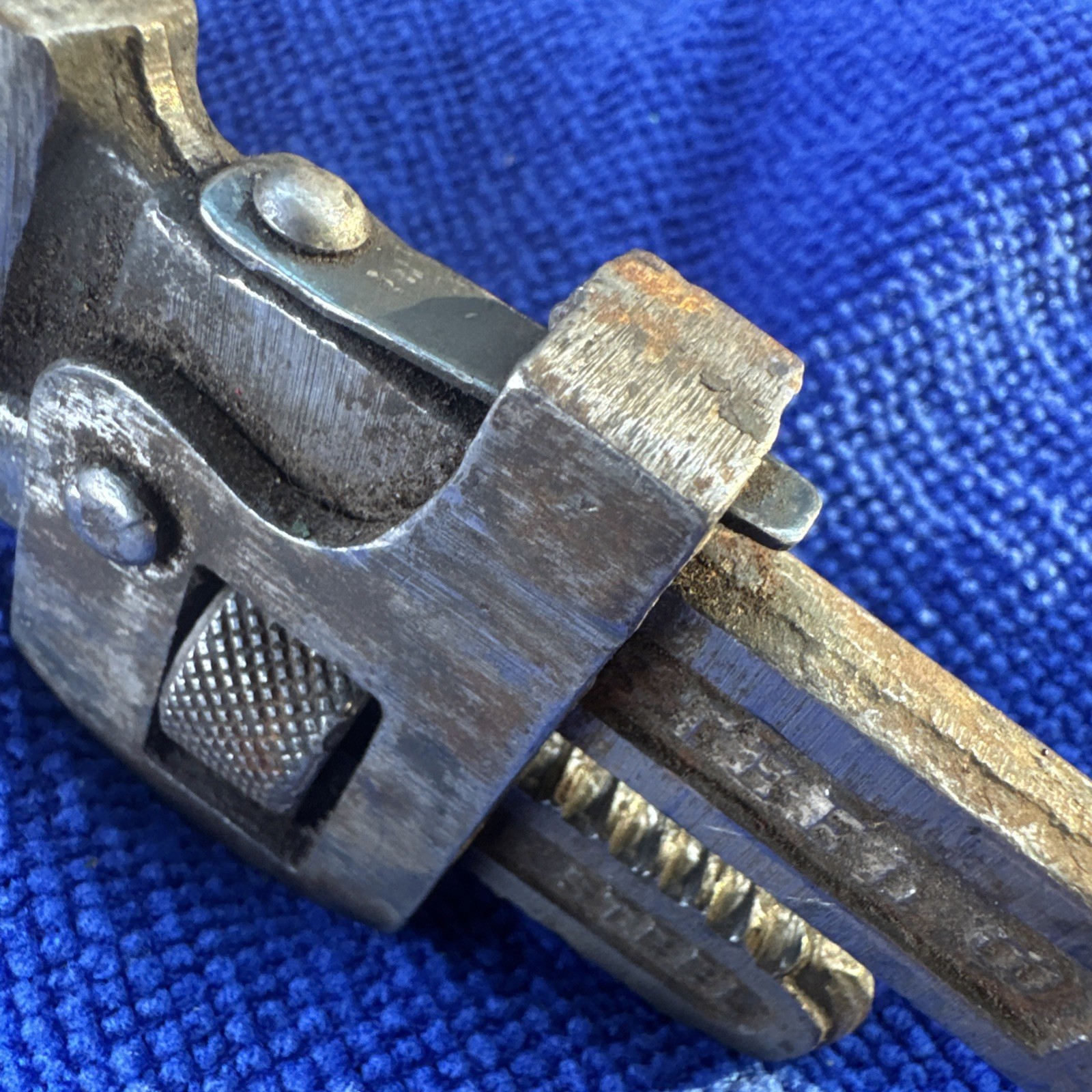 Vintage 8" Mini Pipe Wrench. Marked "STEEL CO. Guaranteed”. (B2)