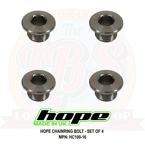 Hope Stainless Steel Chainring Bolt Inner Screw Set of 4 - HC100-16 - Brand New
