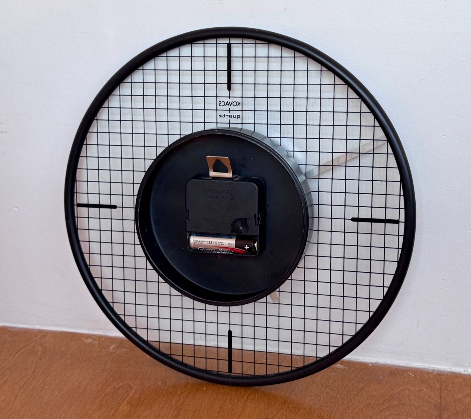 1980 George Kovacs Post Modern Geometric Glass Black Wall Clock Vtg Retro Mcm