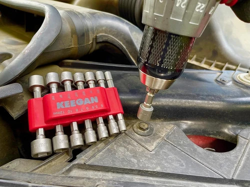 Power Nut Driver Bit Set 14-Piece Quick Change MM & SAE Impact 1/4" Hex Shank