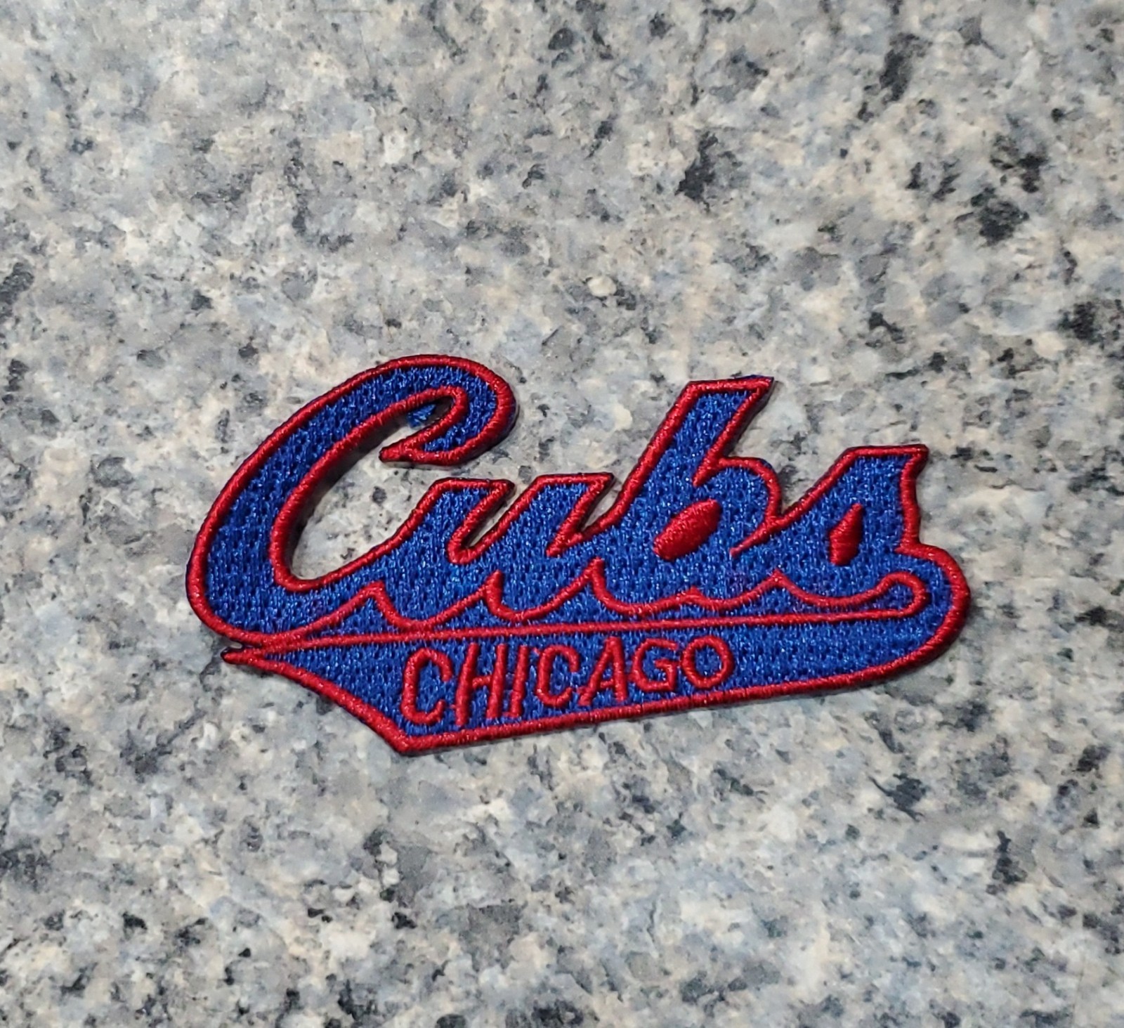 Vintage Chicago Cubs MLB Embroidered Logo Script Patch. Iron On 3"x2.5"