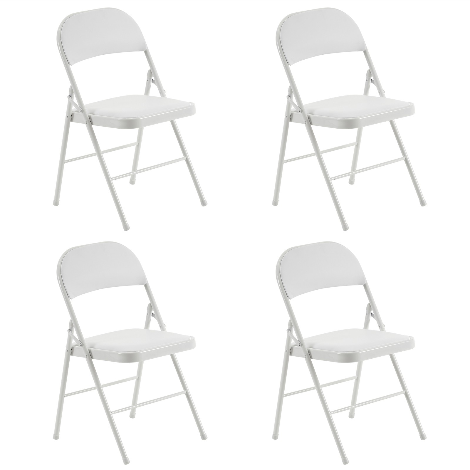 【Old Code：33292149】4pcs Elegant Foldable Iron & PVC Chairs for Convention