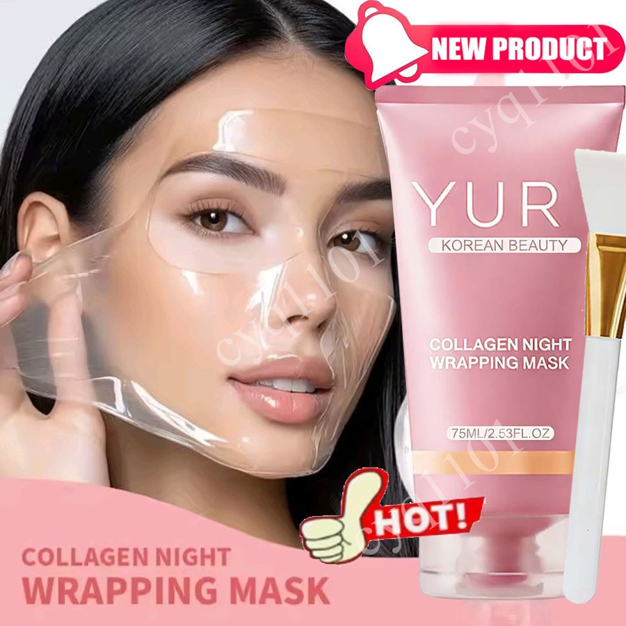 YURI Korean Beauty Collagen Night Wrapping Mask 75ml Hydrating Mask ~ US STOCK