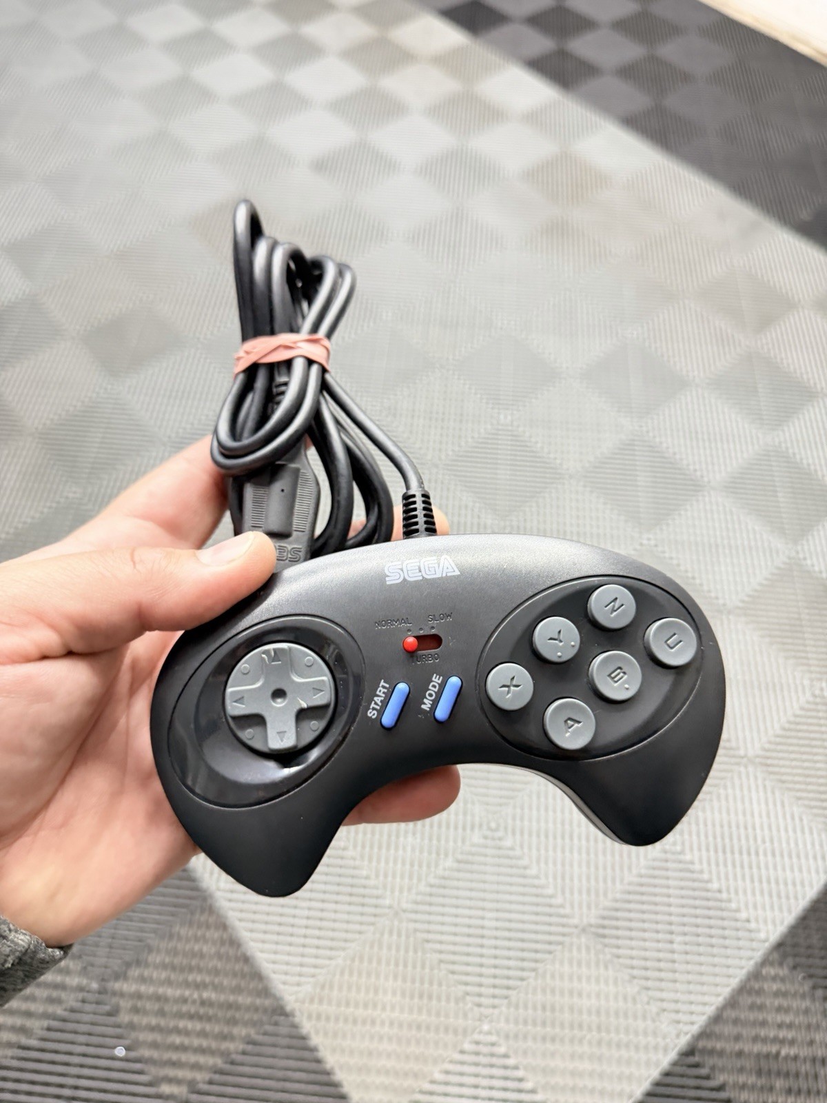 Sega Genesis MK-1470 6-Button Controller Control Pad Turbo .. Good