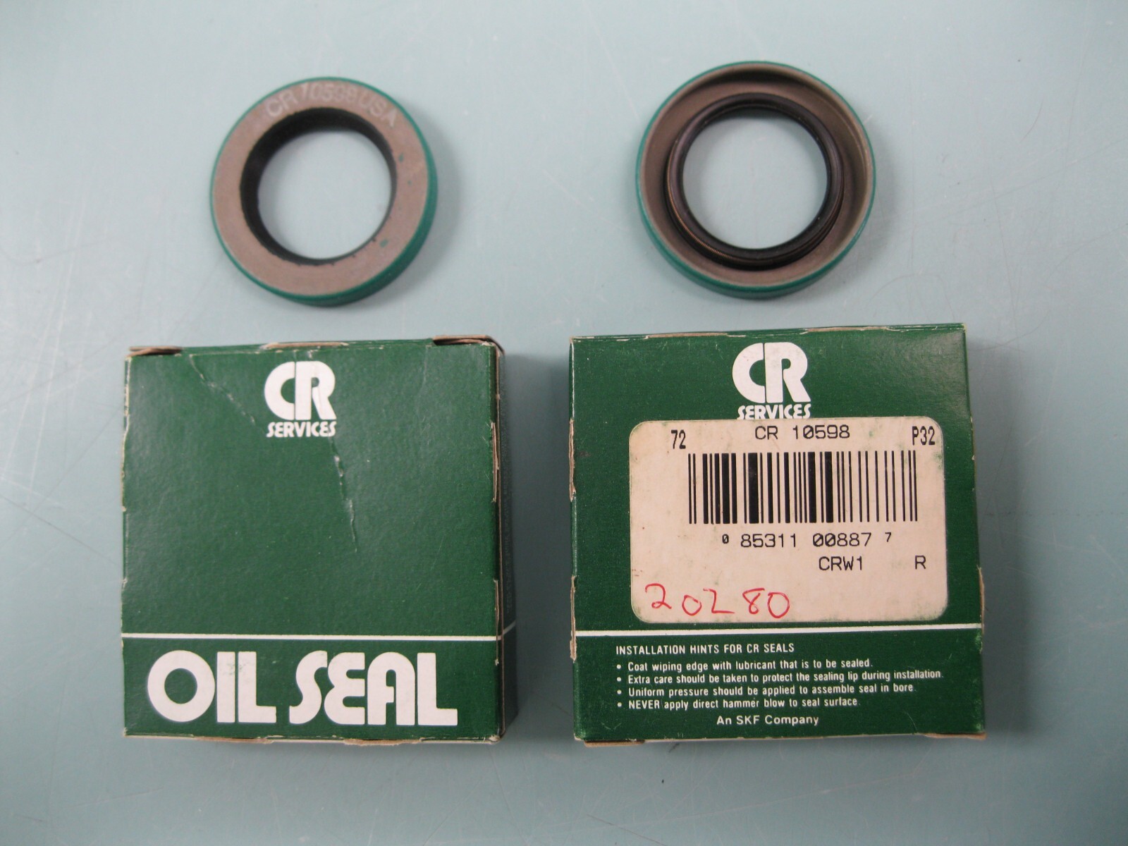 NEW Lot (2) CR Services 10598 Oil Seal Old Stock Original Box L15