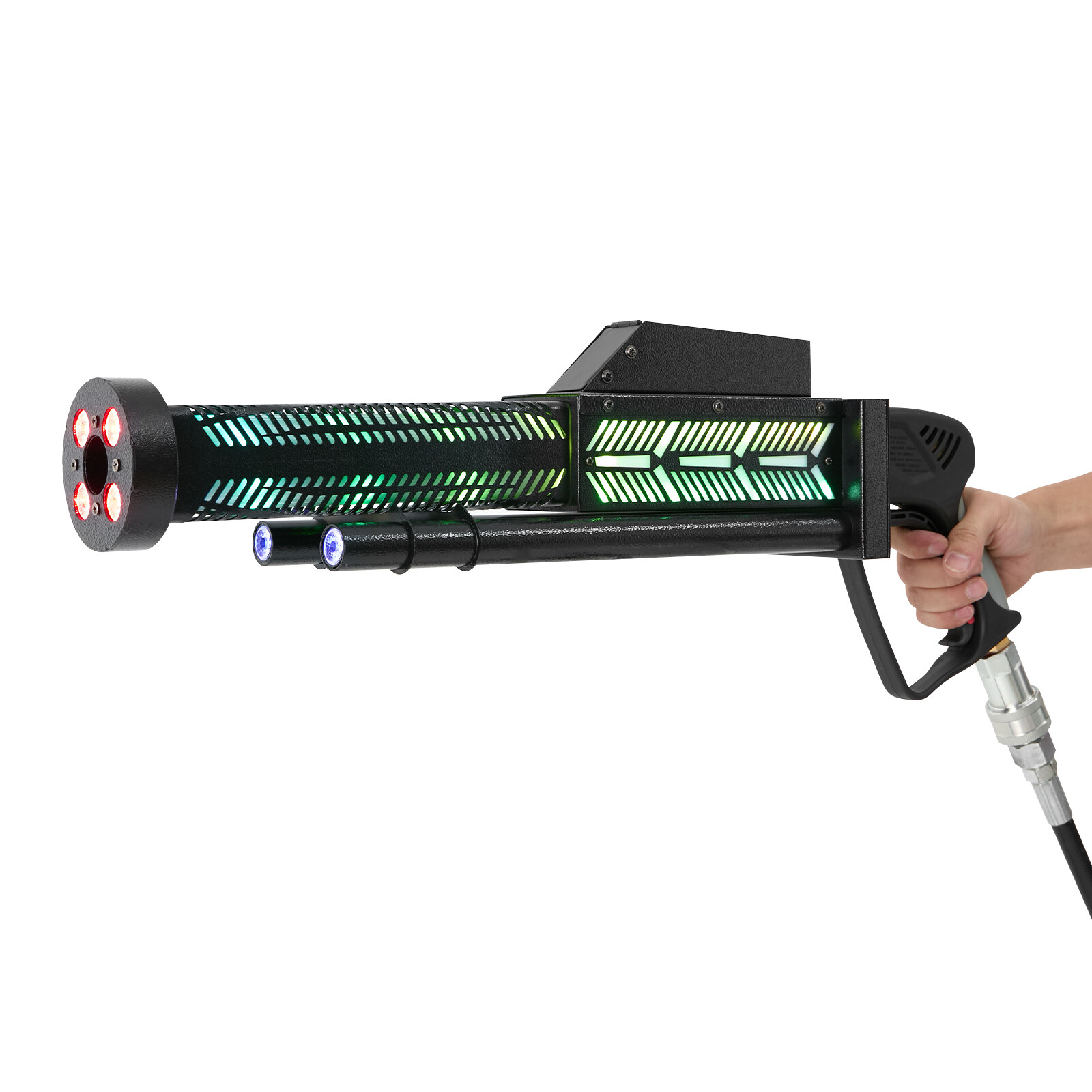 LED C02 Jet Confetti Machine Cannon CO2 Shotting Gun Fogger DJ Cryo+Gas hose