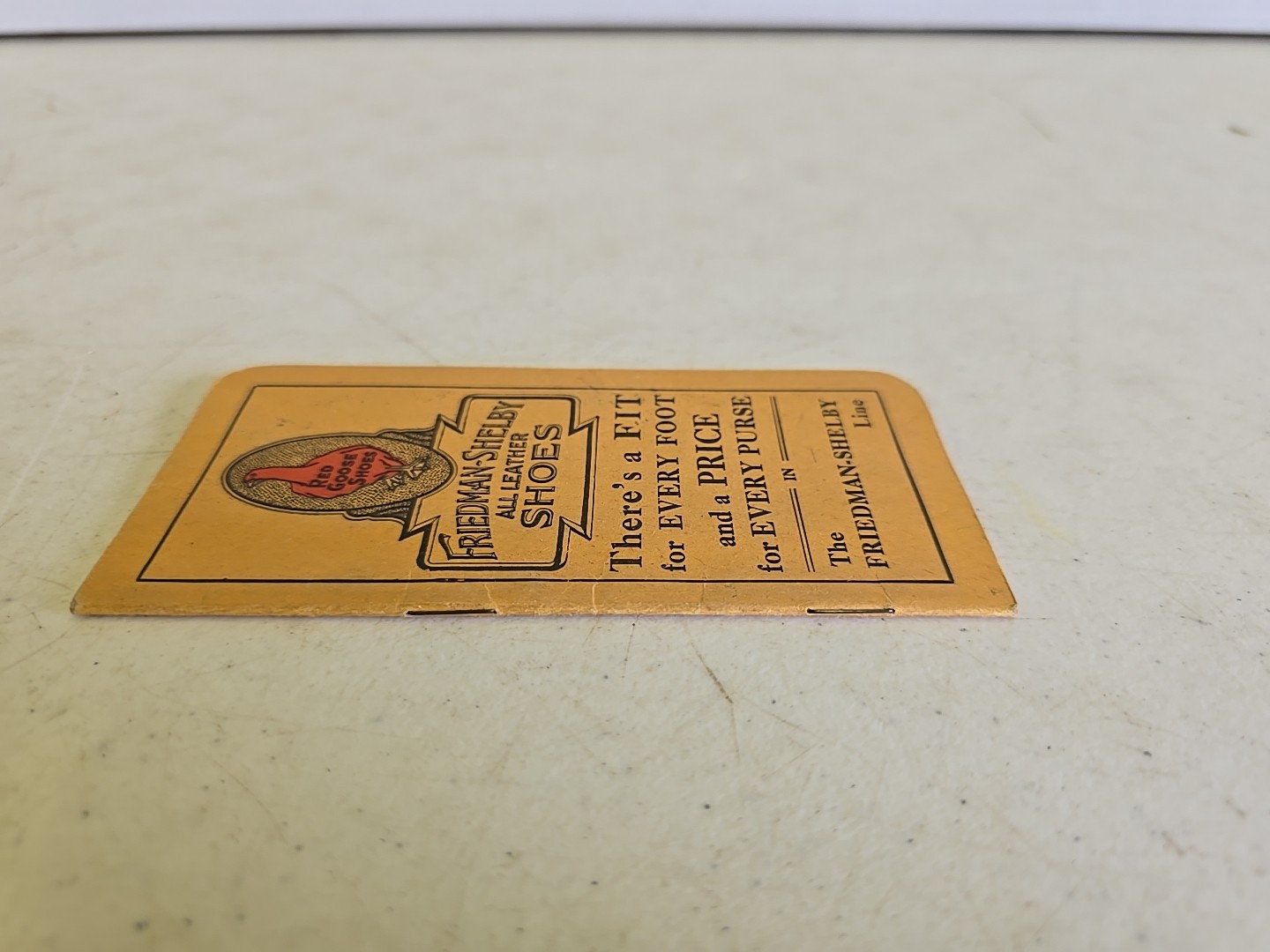 Antique Friedman-Shelby Red Goose Shoes 2 Advertising Pocket Notebook - Logan IA