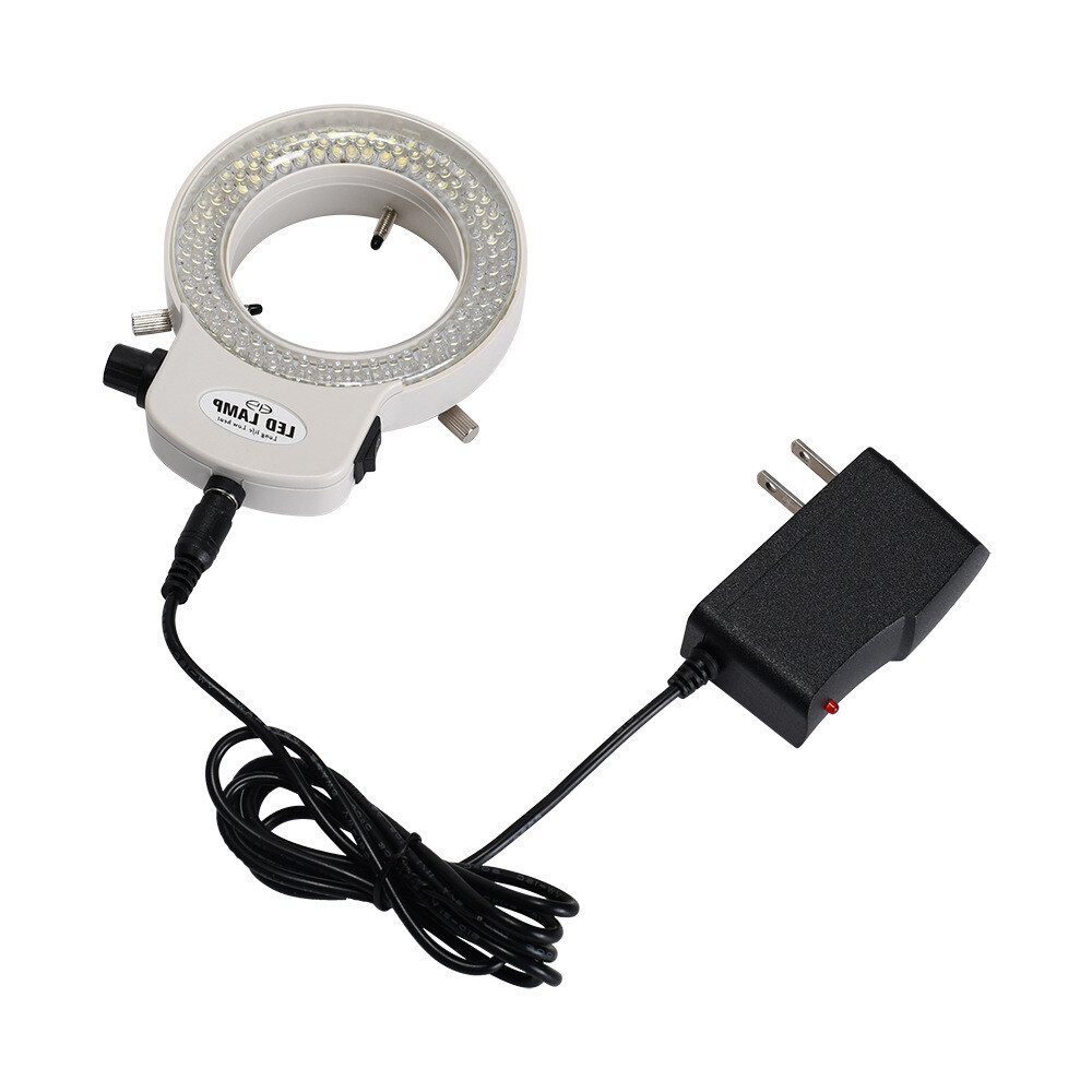 144LED Adjustable Ring Light Illuminator for Stereo Microscope Part US Plug